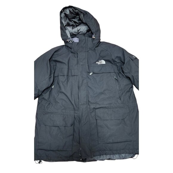 The North Face HyVent Insulated Parka Jacket Black Hooded Winter Coat  Size XL - Picture 4 of 14